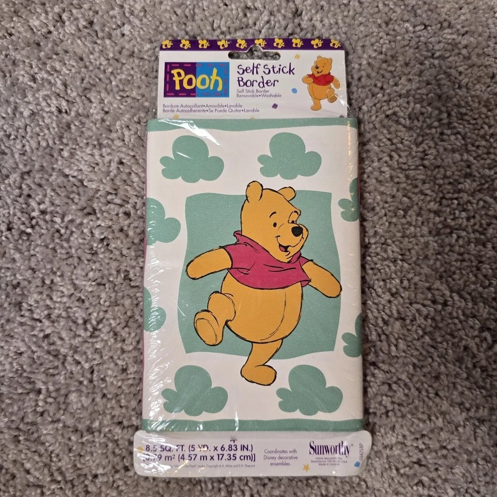 Vintage Disney Winnie the Pooh Piglet Wallpaper Border Decoration Nursery Kids